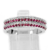 925 Sterling Silver Jewelry Ring Size 6 with Round Shape Pink White CZ 3.54 G.