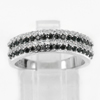 925 Sterling Silver Jewelry Ring Size 6 with Round Black White CZ 3.56 G.