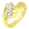 10K Solid Gold Ring Jewelry with 1.60 Ct. Natural White Zircon Gemstone Size 7.5