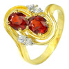 1.96 Ct. Natural Gemstone Spessartine Garnet and Diamond 14K Solid Gold Ring