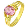 1.46 Ct. Natural Clean Pink Tourmaline 14k Solid Gold Ring Size 7