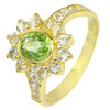 1.03 Ct. Natural Gemstone Green Apatite 14K Yellow Solid Gold Ring Size 6.5