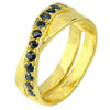 0.38 Ct. Natural Blue Sapphire 14K Solid Gold Ring Size 6.5