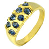 0.90 Ct. Round Natural Blue Sapphire 14K Solid Gold Ring Jewelry Size 6.5