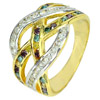 0.87 Ct. Natural White and Fancy Color Diamond 14K Solid Gold Ring Size 6.5