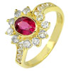 Unheated Natural Gemstone Pink Tourmaline And Sapphire 14K Solid Gold Ring