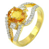2.18 Ct. Natural Yellow Sapphire with White Diamond 18K Solid Gold Ring Size 6.5