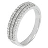 Beautiful 0.47 Ct. Natural White Diamond 18K Solid White Gold Ring Size 5.5