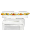 18K Solid Gold Bracelet with 5.44 Ct Natural Songea Sapphire and diamond 7 Inch.