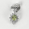 0.77 G. Charming Natural Green Songea Sapphire Sterling Silver Pendant