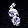 Beauty Concave Cut Amethyst 925 Silver Jewelry Pendent