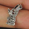 Rabbit Design 925 Silver Jewelry Pendent Black Marcasite