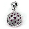 4.45 G. Natural Gemstones Purplish Pink Ruby Real 925 Sterling Silver Pendant