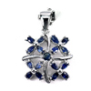 4.08 G. Natural Gemstone Blue Sapphire Real 925 Sterling Silver Jewelry Pendant