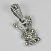 1.23 G. Charming Black Marcasite 925 Silver Jewelry Pendent
