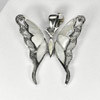4.74 G. Natural Shell 925 Silver Jewelry Pendant Butterfly Beauteous