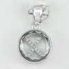2.46 G. Letter X Pendant Real 925 Sterling Silver Jewelry with CZ