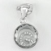 2.36 G. Fashion Pendant Jewelry Letter G Real 925 Sterling Silver with White CZ