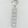 2.20 G. Real 925 Sterling Silver Jewelry Pendant with Round White CZ Charming