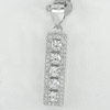 2.23 G. Wonderful Real 925 Sterling Silver Jewelry Pendant with Round White CZ