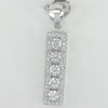 2.24 G. Ravishing Real 925 Sterling Silver Jewelry Pendant with Round White CZ