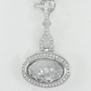 4.13 G. Real 925 Sterling Silver Jewelry Pendant with Round White CZ