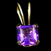 Christmas Gift 0.15 G. Amethyst 14K Solid Gold Pendant