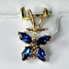Christmas Gift 0.34 G.Sapphire 10K Gold Jewelry Pendant
