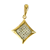 0.78 G. Natural White Diamond 10K Solid Gold Pendant