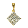 0.64 G. Natural White Diamond 10K Solid Gold Pendant