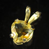 0.20 G. Design 10k Gold Jewelry Heart Shape Citrine Pendant