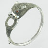 30.27 G. Black Marcasite 925 Silver Jewelry Bangle