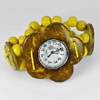 17.04 G. Fashion Women Wrist Watch Charming Coconut Shell Handmade 3-4 Inch.