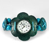 16.50 G. Fashion Wrist Watch Coconut Shell Stretch Bracelet