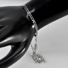 5.60 G. Fashion Jewelry Nickel Rhodium Plated Bracelet Length 6-8 Inch.