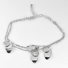 4.31 G.  Beautiful Fashion Style Nickel Rhodium Plated Bracelet Length 6-8 Inch.