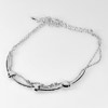 3.04 G. Length 6-8 Inch. Fashion Style Nickel Rhodium Plated Pendant Bracelet