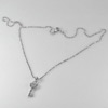 2.66 G. Fashion Style Nickel Rhodium Plated Pendant Necklace Length 16 Inch.
