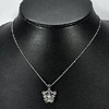 3.60 Ct.Fashion Jewelry Necklace Butterfly Nickel Rhodium Plated Length 15 Inch.