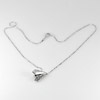 4.10 G. Beautiful Fashion Style Nickel Rhodium Plated Necklace Length 15 Inch.