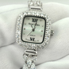 37.63 G.925 Sterling Silver Ladies Wristwatch 7 Inch.Round CZ Luxury for Gift