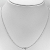 Real 925 Sterling Silver Jewelry Necklace Length 18  Wide Size 1.6 Mm. 4.00 G.