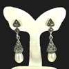 Interesting White Pearl 925 Silver Jewelry Earrings