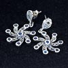 Wonderful Real Sapphire 925 Silver Earrings Jewelry