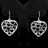 Alluring 2.83 G. Heart Shape Natural 925 Silver Jewelry Earrings