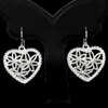 Good 5.07 G. Heart / Flower Shape Natural 925 Sterling Silver Jewelry Earrings