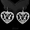 Real 925 Sterling Silver Fine Jewelry Earrings Heart Design 6.42 G. Thailand