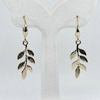 2.70 G. Good Design Leaf Real 70 Sterling Silver Rose Gold Plated Earrings