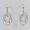 3.49 G. Real 70  Sterling Silver Rose Gold Plated Jewelry Earrings