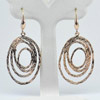 5.32 G. Real 70 Sterling Silver Pink Gold Plated Dangle Earrings Good